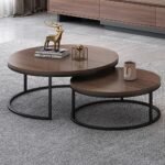 Durable Powder-Coated 30" & 24" Nesting Coffee Tables