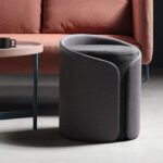 Anely Round Upholstered Ottoman Pouffe