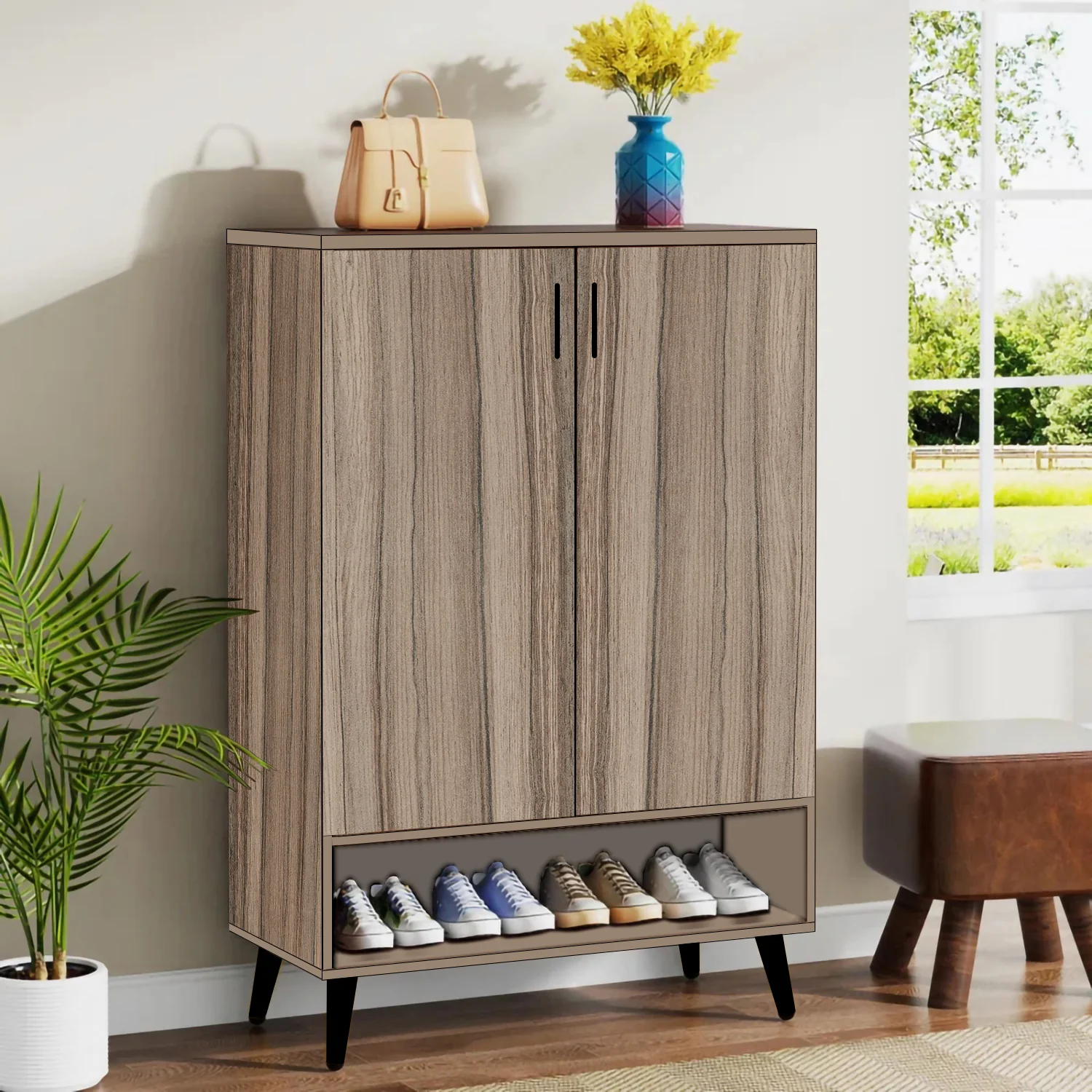 34 24 Pair Shoe Storage Cabinet - Image 1