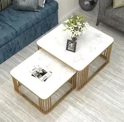 2 Luxury Nesting Coffee Table Set - Image 1