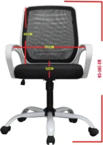 Snowline Modern White Office Chair - Image 3