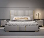 Italian Minimalist Leather Bedroom