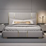 Italian Minimalist Leather Bedroom