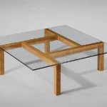 Glass Wood Coffee Table