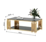 Steel Frame Coffee Table - Image 4