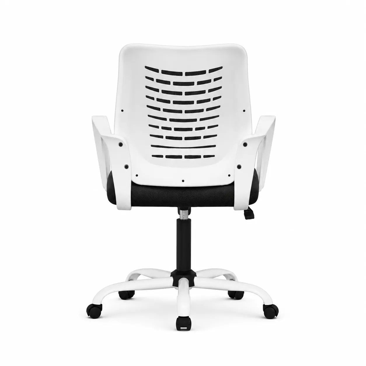 Snowline Modern White Office Chair – Wood & Wood Snowline white office chair back view
