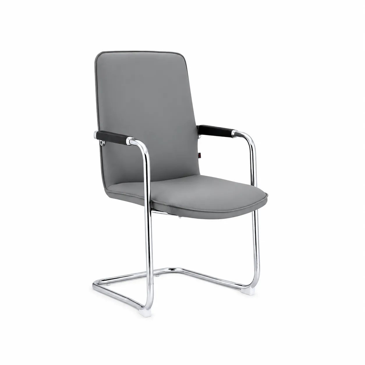 Modern Gray Chrome Cantilever Chair – Wood & Wood Modern Gray Chrome Cantilever Chair