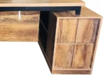Modern IronEdge Executive Office Desk with Side Rack