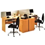 Vero Workstation modern office desk with laminated sheet and PVC edging