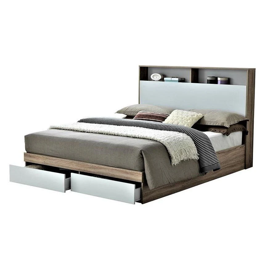 Darrin Double Bed Darrin Double Bed with laminated sheet finish and PVC edging