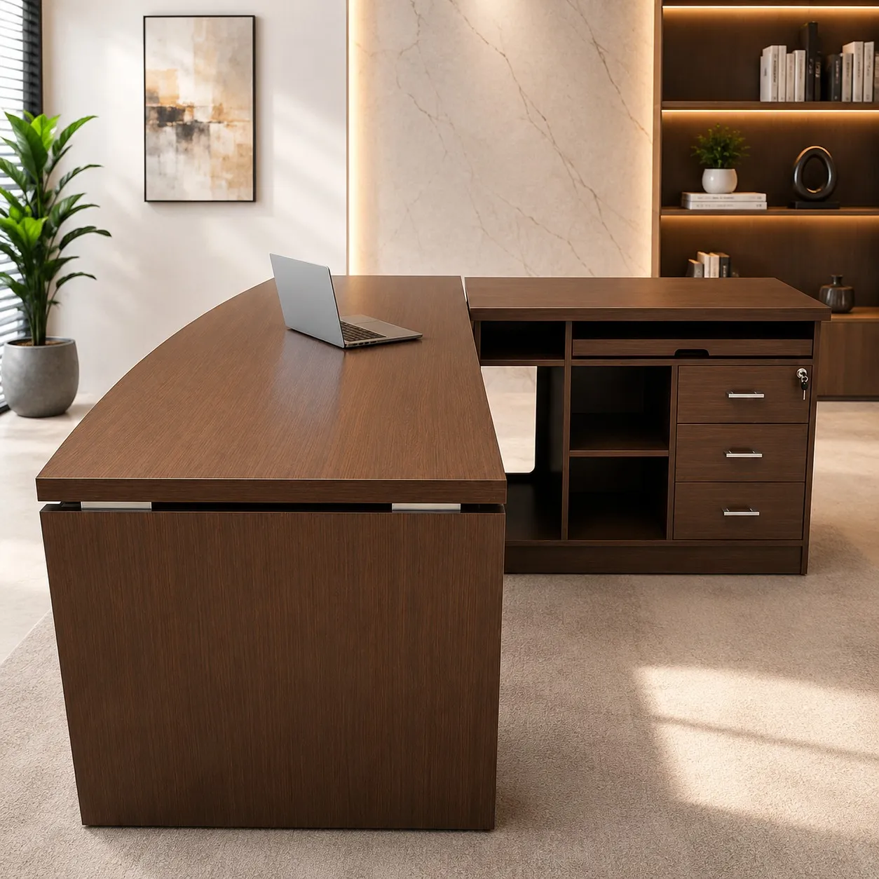Fusion Manager Desk Fusion Manager Desk made from laminated sheet by Wood & Wood Lahore
