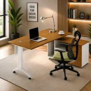 Nova Executive Workstation made from MDF sheet by Wood & Wood Lahore