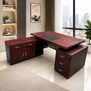 Titan Executive Desk made from MDF sheet with PVC paper finish by Wood & Wood Lahore