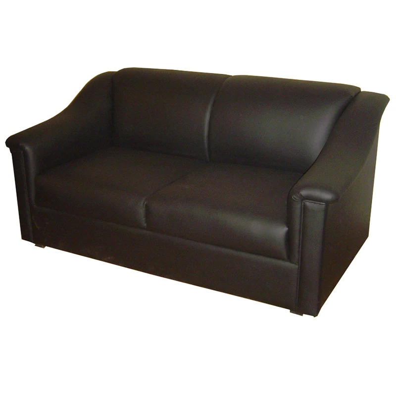 veyron-2-seater-sofa-lahore Black leather sofa